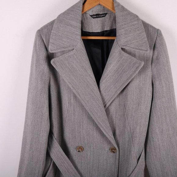 MARVIN BROWNE Wool Blend Gray Long Coat - Picture 2 of 7